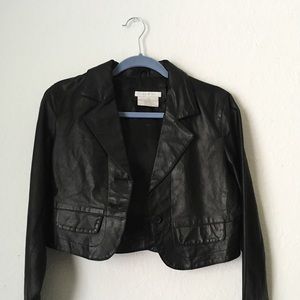 Black leather jacket